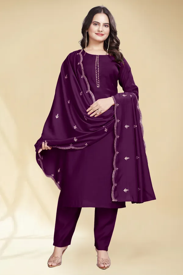 Purple_Embroidered_Straight_Kurta_Set_For_Women