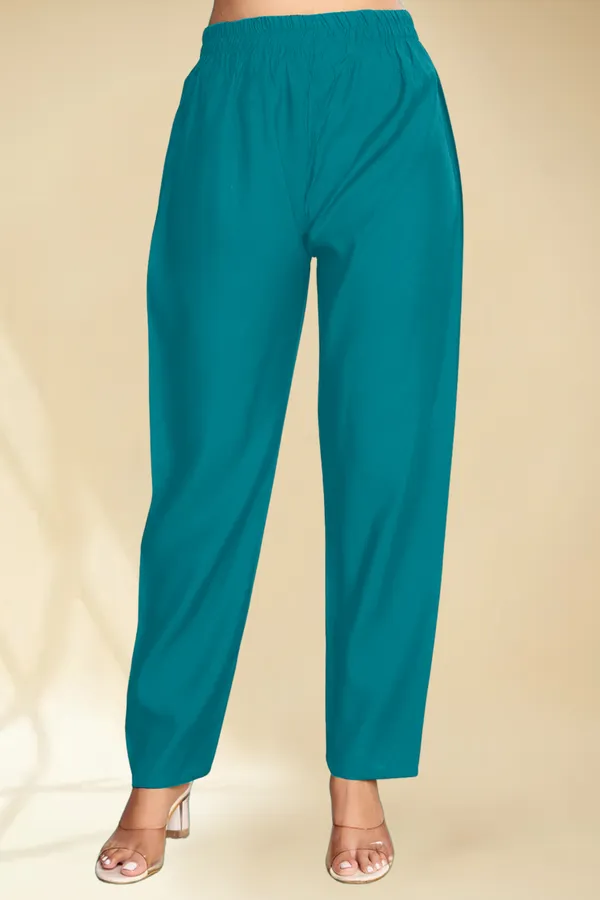 Teal_Embroidered_Straight_Salwar_Suit_Set_For_Women