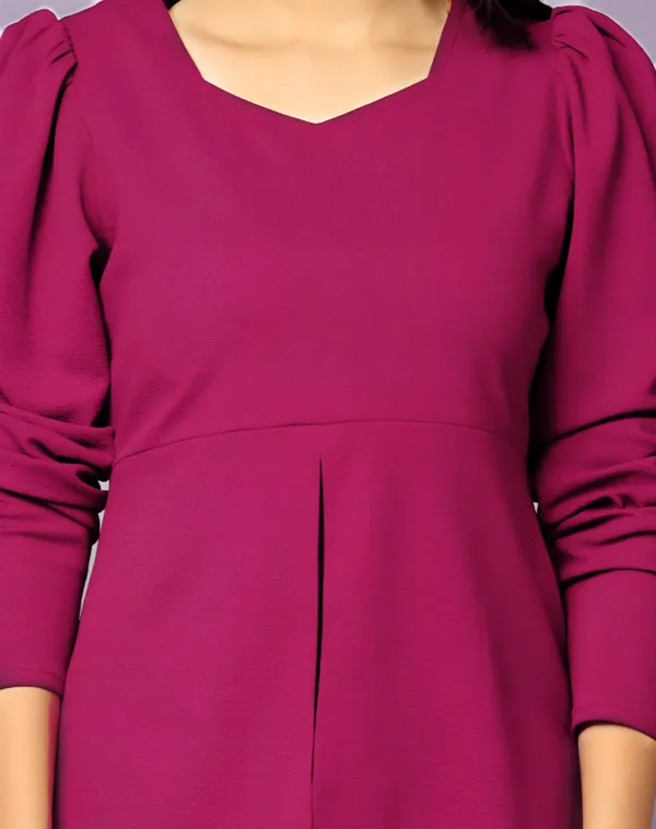 Magenta_Long_Sleeve_Peplum_Palazzo_Set_for_Women