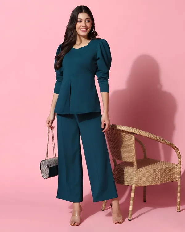 Teal_Long_Sleeve_Relaxed_Fit_Co_Ord_Set_for_Women