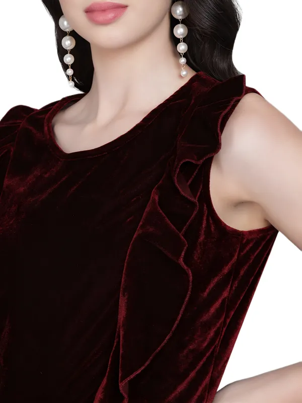Burgundy_Velvet_Fit_And_Flare_Midi_Dress_for_Women