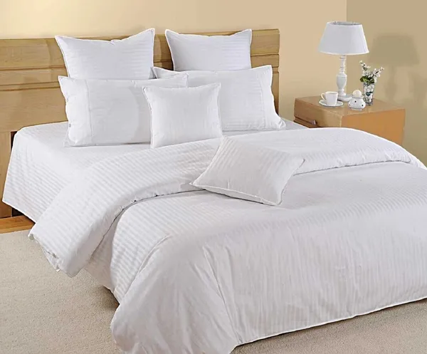 Eleganzze_Cotton_King_Flat_300_Tc_Striped_2_Bedsheets_With_4_Pillow_Covers_(White)