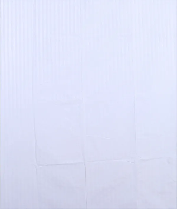 Pisagnj_Cotton_King_Flat_200_Tc_Striped_1_Bedsheet_With_2_Pillow_Covers_(White)