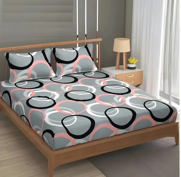 Sheetlot_Cotton_Double_Flat_210_Tc_Printed_1_Bedsheet_With_2_Pillow_Covers_(Gray,_Multicolor)