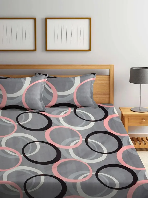 Sheetlot_Cotton_Double_Flat_210_Tc_Printed_1_Bedsheet_With_2_Pillow_Covers_(Gray,_Multicolor)