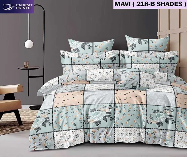 Kansal_Handloom_Cotton_Double_Flat_320_Tc_Floral_1_Bedsheet_With_2_Pillow_Covers_(Multicolor)