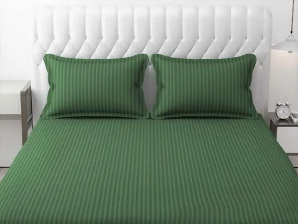 Vishal_International_Cotton,_Microfiber_King_Flat_220_Tc_Printed_1_Bedsheet_With_2_Pillow_Covers_(Olive_Green)