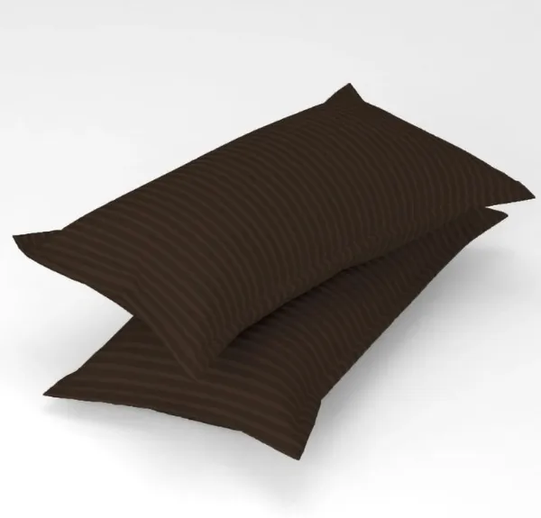 Eleganzze_Cotton_King_Flat_300_Tc_Striped_1_Summer_Bedsheet_With_2_Pillow_Covers_(Coffee)