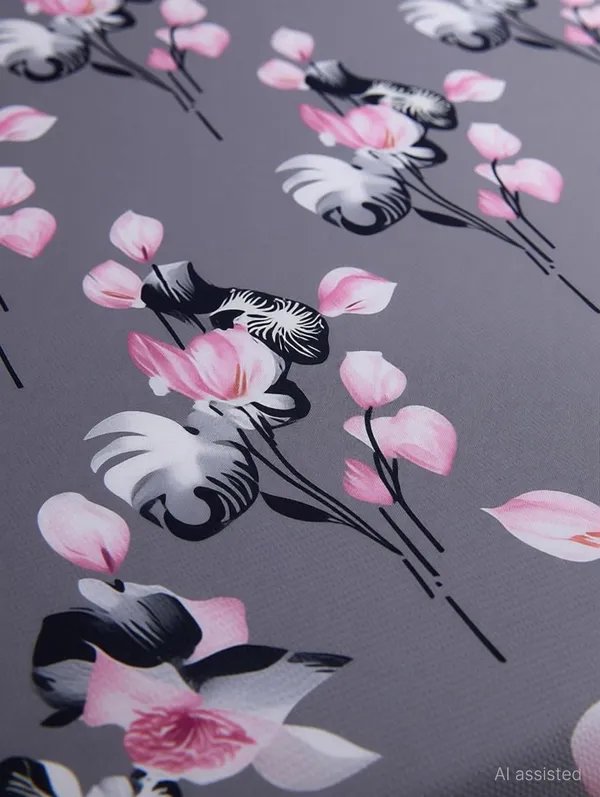 Superstorehub_Cotton_Double_Fitted_(Elastic)_310_Tc_Floral_1_Bedsheet_(Grey)