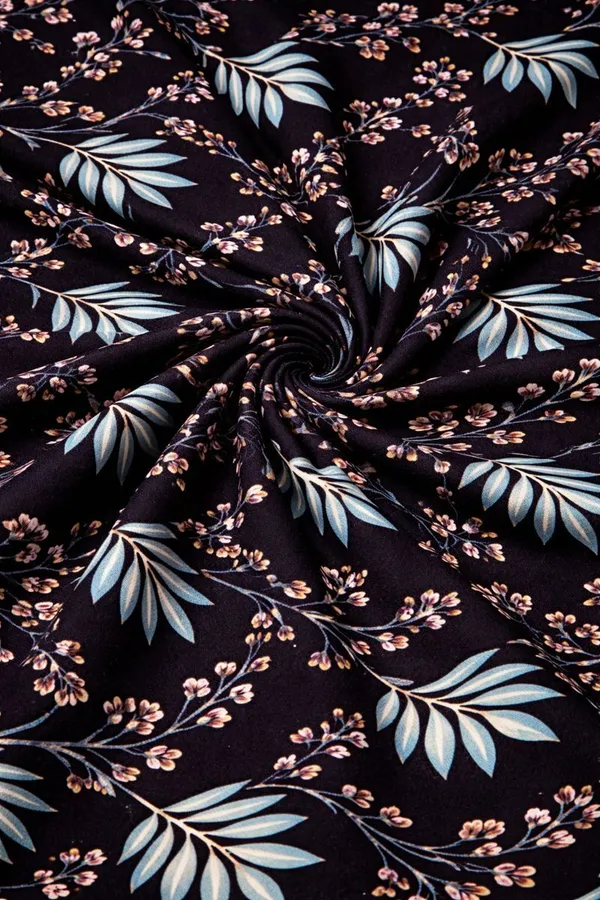 Kansal_Handloom_Cotton_Single_Fitted_(Elastic)_220_Tc_Geometric_1_Bedsheet_(Dark_Blue)