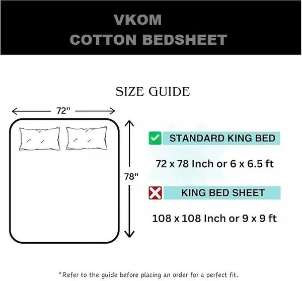 Vkom_Cotton_King_Fitted_(Elastic)_244_Tc_Printed_1_Bedsheet_(Maroon_Butterfly)