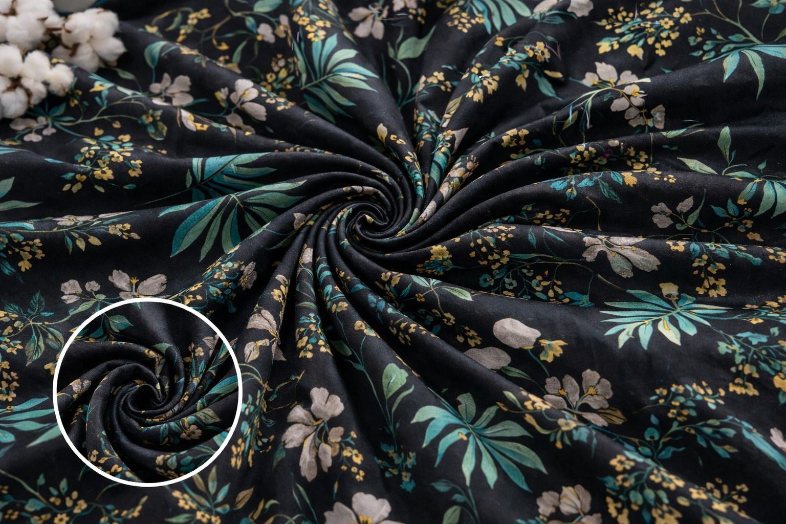Kansal_Handloom_Cotton_Double_Fitted_(Elastic)_280_Tc_Floral_1_Summer_Bedsheet_With_2_Pillow_Covers_(Multicolor)