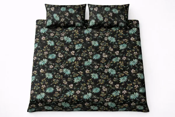 Kansal_Handloom_Cotton_Double_Fitted_(Elastic)_280_Tc_Floral_1_Summer_Bedsheet_With_2_Pillow_Covers_(Multicolor)
