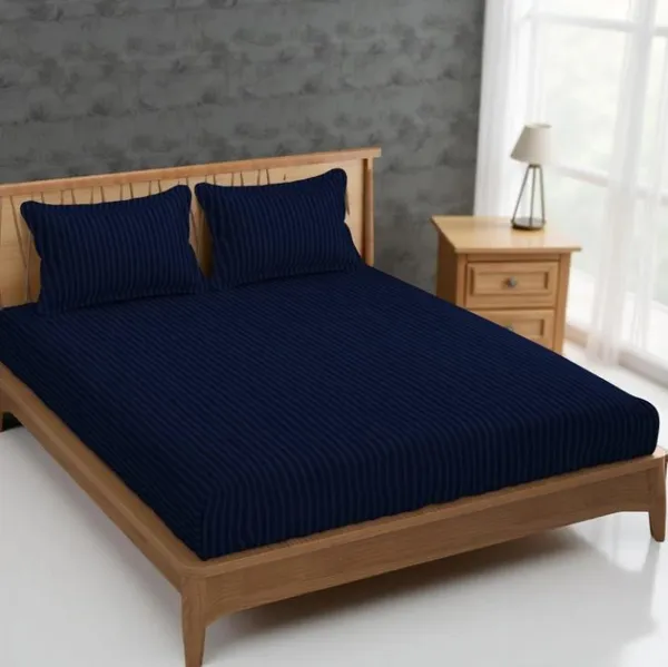 Vishal_International_Cotton,_Microfiber_King_Flat_220_Tc_Printed_1_Summer_Bedsheet_With_2_Pillow_Covers_(Navy_Blue)