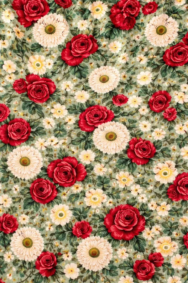 Royal_Looms_Cotton_King_Flat_350_Tc_Floral_1_Summer_Bedsheet_With_2_Pillow_Covers_(Green)