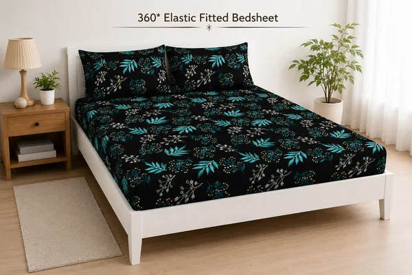 Royal_Looms_Cotton_Double_Fitted_(Elastic)_240_Tc_Floral_1_Summer_Bedsheet_With_2_Pillow_Covers_(Multicolor)