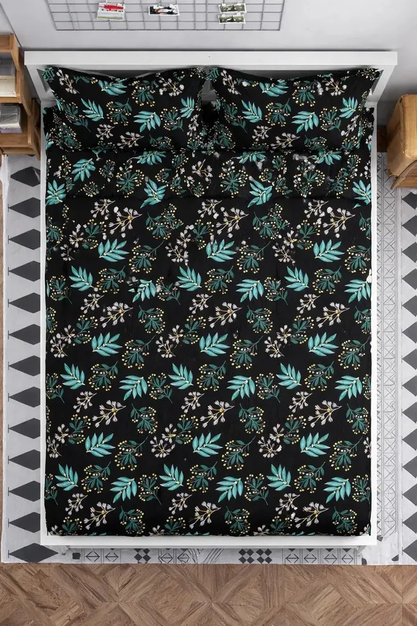 Royal_Looms_Cotton_Double_Fitted_(Elastic)_240_Tc_Floral_1_Summer_Bedsheet_With_2_Pillow_Covers_(Multicolor)