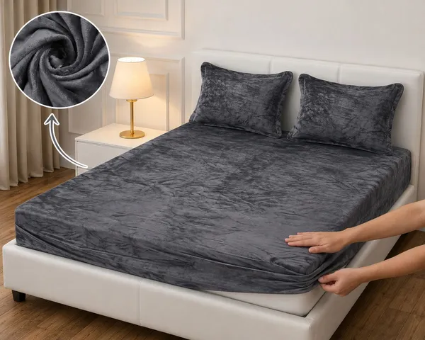 Royal_Looms_Velvet_King_Fitted_(Elastic)_320_Tc_Solid_1_Winter_Bedsheet_With_2_Pillow_Covers_(Grey)