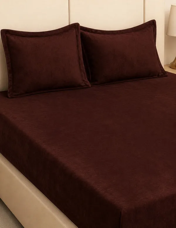 Royal_Looms_Velvet_King_Fitted_(Elastic)_320_Tc_Solid_1_Winter_Bedsheet_With_2_Pillow_Covers_(Brown)