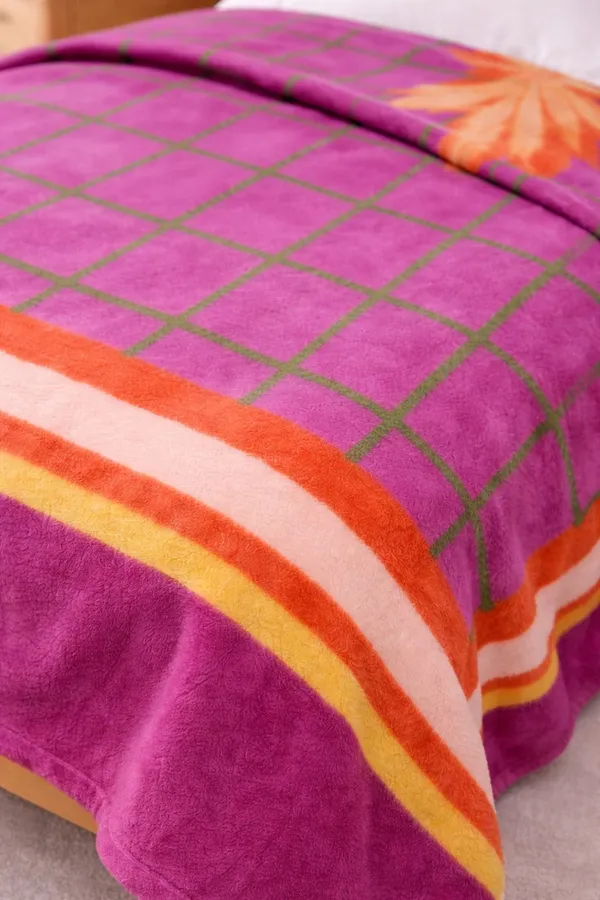 Kansal_Handloom_Printed_Single_Fleece_Blanket_For_All_Season_(Polyester,_Purple)