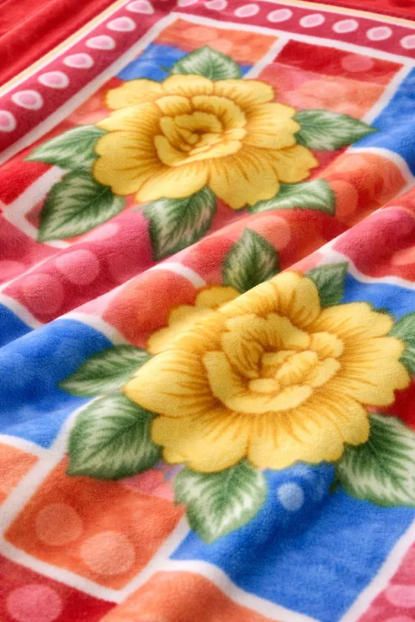 Kansal_Handloom_Floral,_Printed_Single_Fleece_Blanket_For_Ac_Room_(Polyester,_Multicolor)