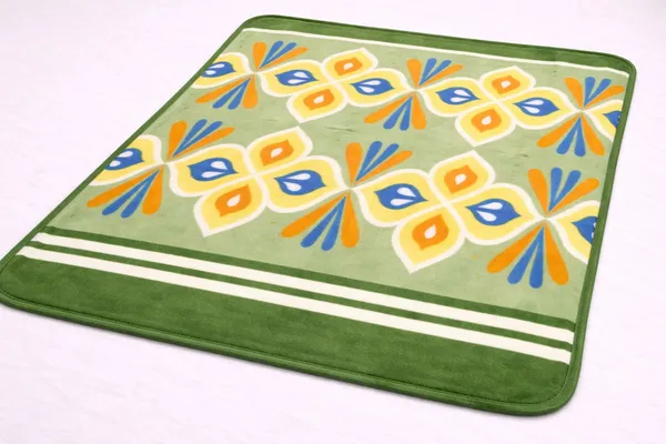 Kansal_Handloom_Floral_Single_Fleece_Blanket_For_All_Season_(Polyester,_Green)