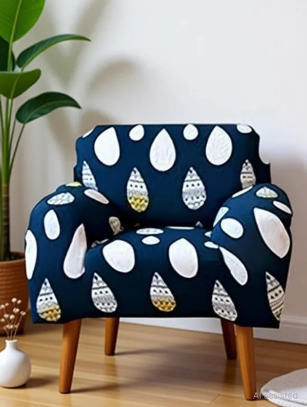 Smartfab_Polyester_3+1+1_Seater_Sofa_Geometric_Cover_(Pack_Of_1_Navy_Blue)