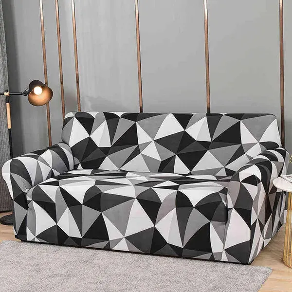Smartfab_Polyester_3+1+1_Seater_Sofa_Geometric_Cover_(Pack_Of_3_Black,_White)