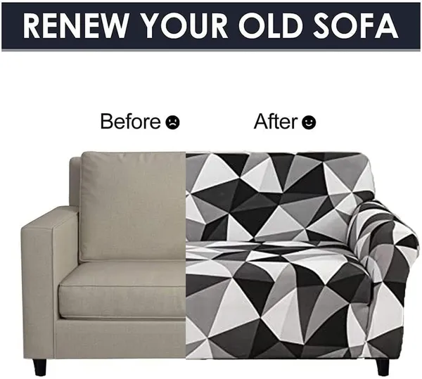 Smartfab_Polyester_3+1+1_Seater_Sofa_Geometric_Cover_(Pack_Of_3_Black,_White)