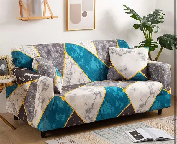 Mahadevv_Enterprises_Rayon_3+1+1_Seater_Sofa_Geometric_Cover_(Pack_Of_5_Sky_Blue)