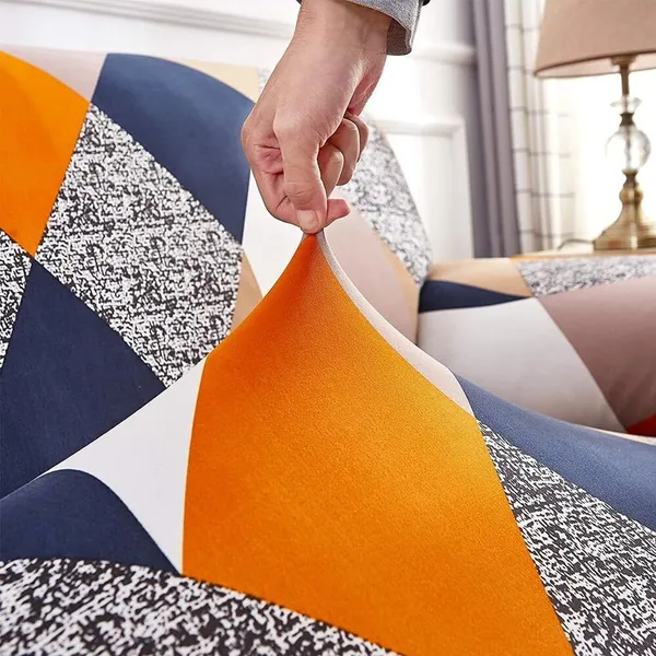 Inferna_Loom_Polyester_3+1+1_Seater_Sofa_Floral_Cover_(Pack_Of_3_Premium_Elastic_5_Seater_Sofa_Cover_3+1+1_Set_|_Washable_Orange_Check)