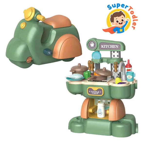Multicolor_Green_2-In-1_Motorcycle_Pretend_Play_Kitchen_Set_For_Kids