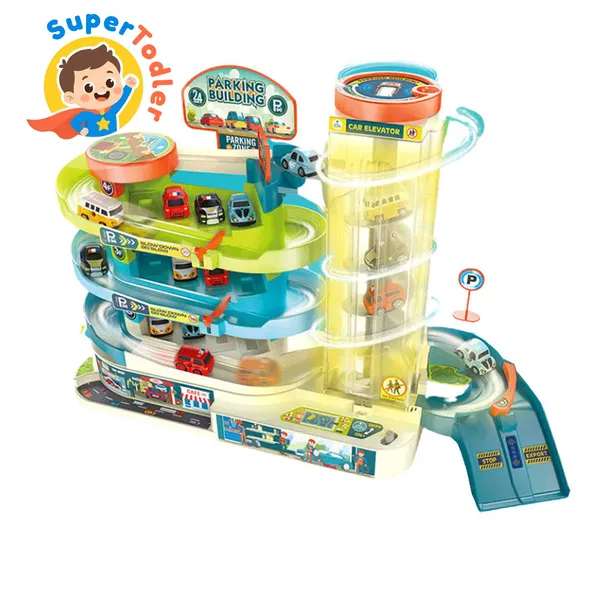 Multicolor_Electric_City_Dinosaur_Park_Car_Track_Playset_With_Lights_Sound