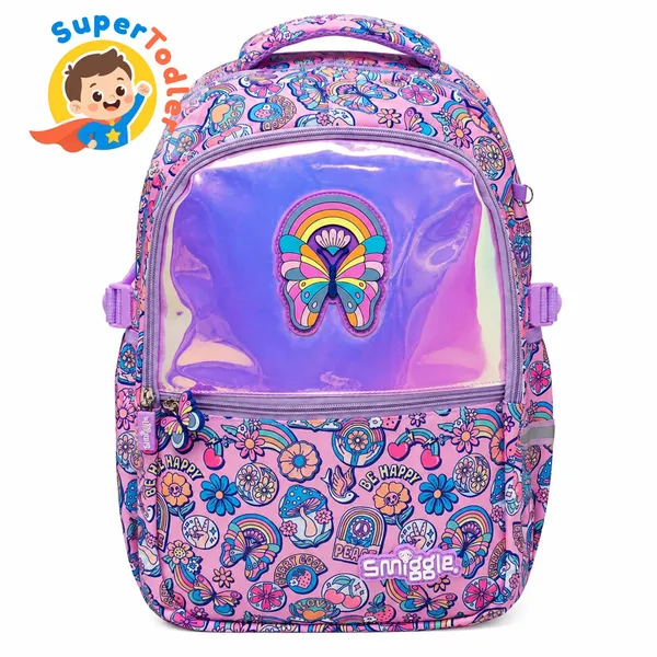 Purple_Polyester_Butterfly_Print_16In_Kids_School_Backpack