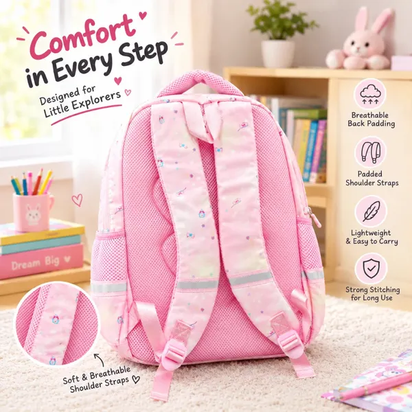 Pink_Polyester_Kawaii_Character_Kids_School_Backpack_For_Girls