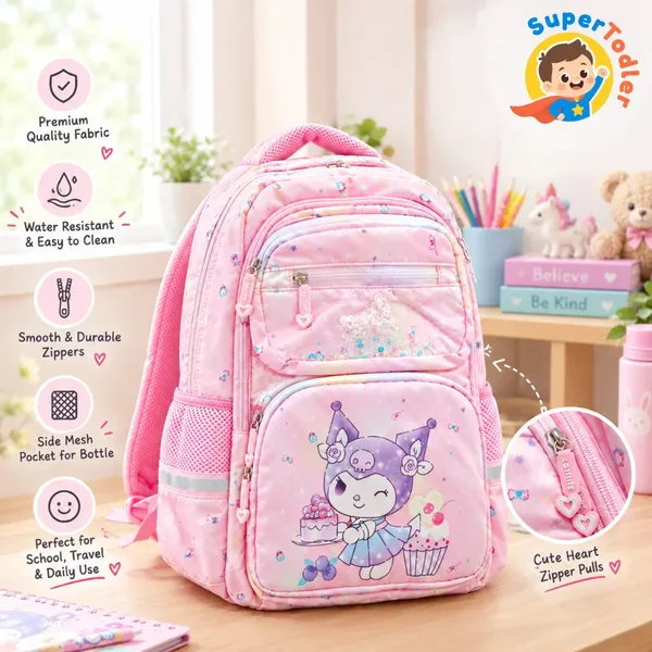 Pink_Polyester_Kawaii_Character_Kids_School_Backpack_For_Girls