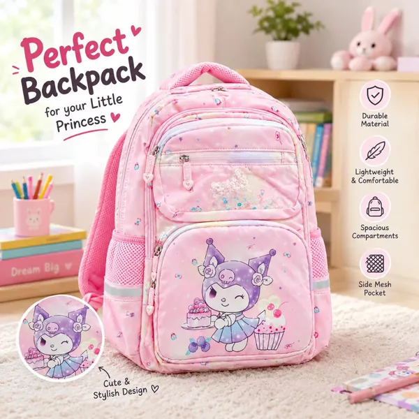 Pink_Polyester_Kawaii_Character_Kids_School_Backpack_For_Girls