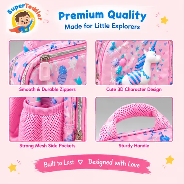Pink_Polyester_Unicorn_Kids_School_Backpack_For_Girls