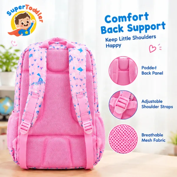Pink_Polyester_Unicorn_Kids_School_Backpack_For_Girls