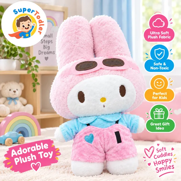 Pink_And_Blue_Plush_Bunny_Soft_Toy_With_Goggles_Colorful_Outfit_For_Kids