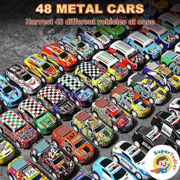 Multicolor_48-Piece_Die-Cast_Metal_Pull_Back_Racing_Cars_Set_With_Parking_Track