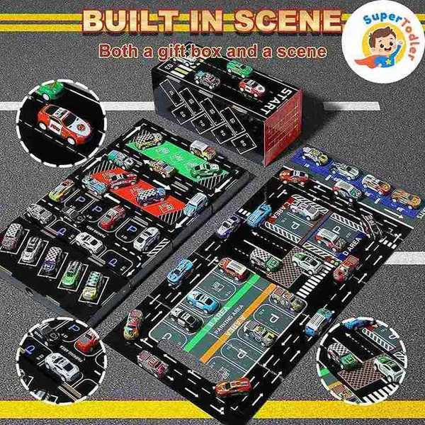 Multicolor_48-Piece_Die-Cast_Metal_Pull_Back_Racing_Cars_Set_With_Parking_Track