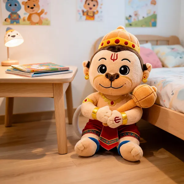 Multicolor_Hanuman_Ji_Divine_Mantra_Chanting_Plush_Soft_Toy_For_Kids
