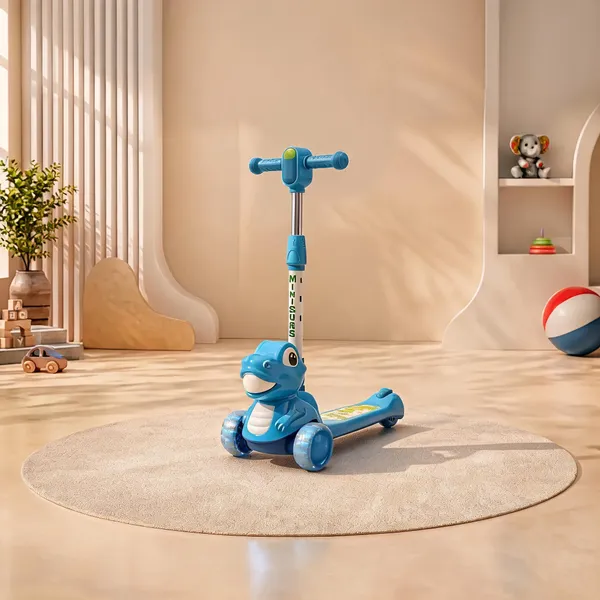 Blue_Plastic_Led_Wheel_3-Wheel_Scooter_For_Kids