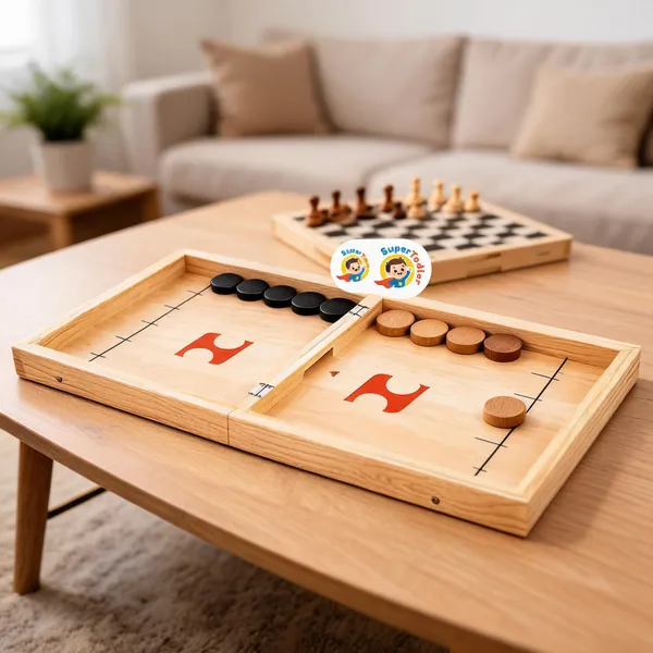 Multicolor_Wooden_Foldable_2-In-1_Sling_Puck_And_Chess_Board_Game_Set