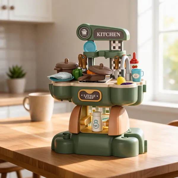 Multicolor_Green_2-In-1_Motorcycle_Pretend_Play_Kitchen_Set_For_Kids