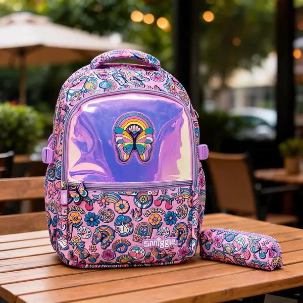 Purple_Polyester_Butterfly_Print_16In_Kids_School_Backpack