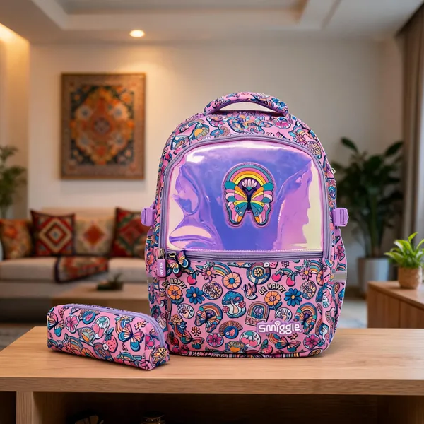 Purple_Polyester_Butterfly_Print_16In_Kids_School_Backpack