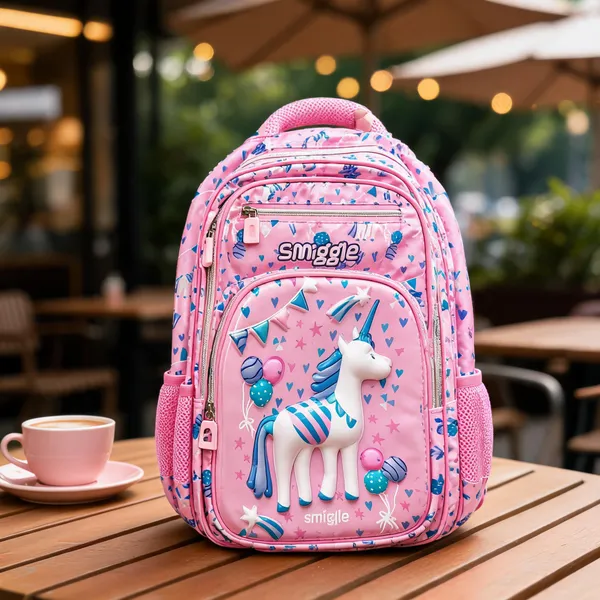 Pink_Polyester_Unicorn_Kids_School_Backpack_For_Girls
