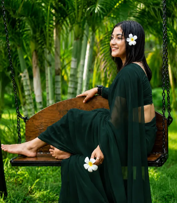 Dark_Green_Georgette_SAREE_For_WOMEN
